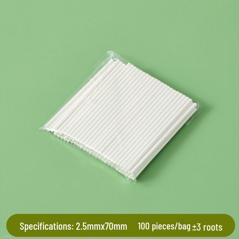 Bâtonnets pour sucettes et gâteaux en papier solide de qualité alimentaire - Lot de 100 pour la pâtisserie DIY et la fabrication de bonbons