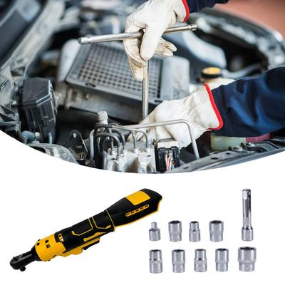 3/8" Cordless Ratchet Wrench for 20V Battery Electric Power Ratchet Variable Speed 400RPM Wrench Tool Adapter