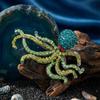 Luxury Rhinestone Octopus Brooches for Women Unisex Marine Life Pins Friend Event Party New Gifts Jewelry Decoration Accessories