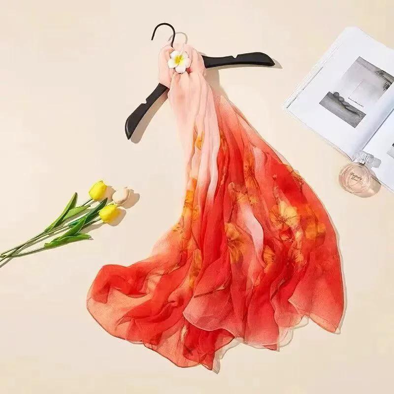 Silk Scarf Fashion Neck Oversize  Foulard Female Headbanda Luxury Hijab Women Warm Pashmina Scarves Echarpe Shawl Large Wrap