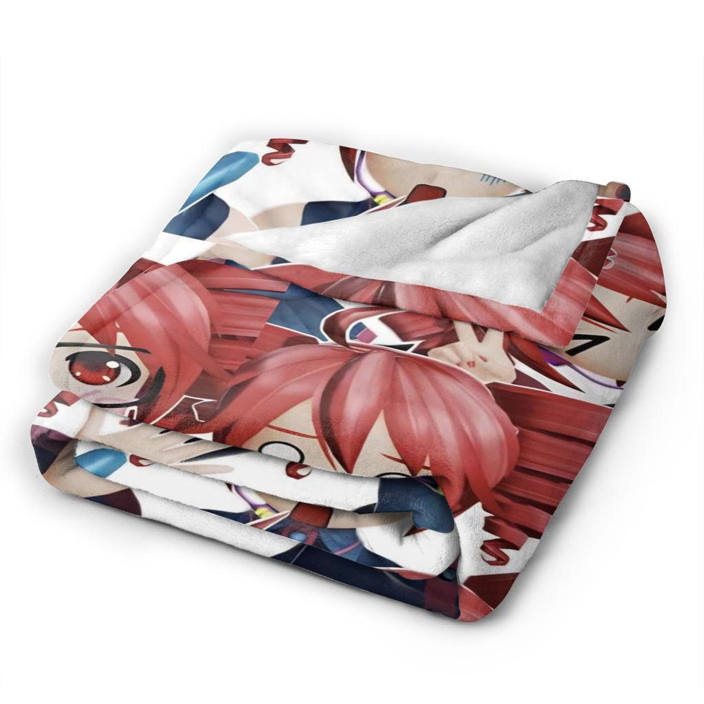 Pearto Poteto Anime Kasane Teto Virtual Singer Blanket Soft Warm Throw Blanket Autumn Camping Living Room Comfortable Bedspread