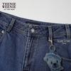 Teenie Weenie Women's 2026 Spring Cartoon Bear Denim Jeans