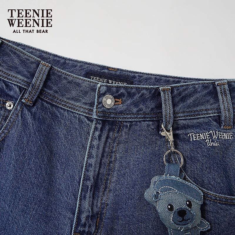 Teenie Weenie Women's 2026 Spring Cartoon Bear Denim Jeans