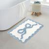 Pink Blue Bow Bathroom Rugs Coquette Aesthetic Cute Bath Mat  for Bedroom Kitchen Bathroom Floor