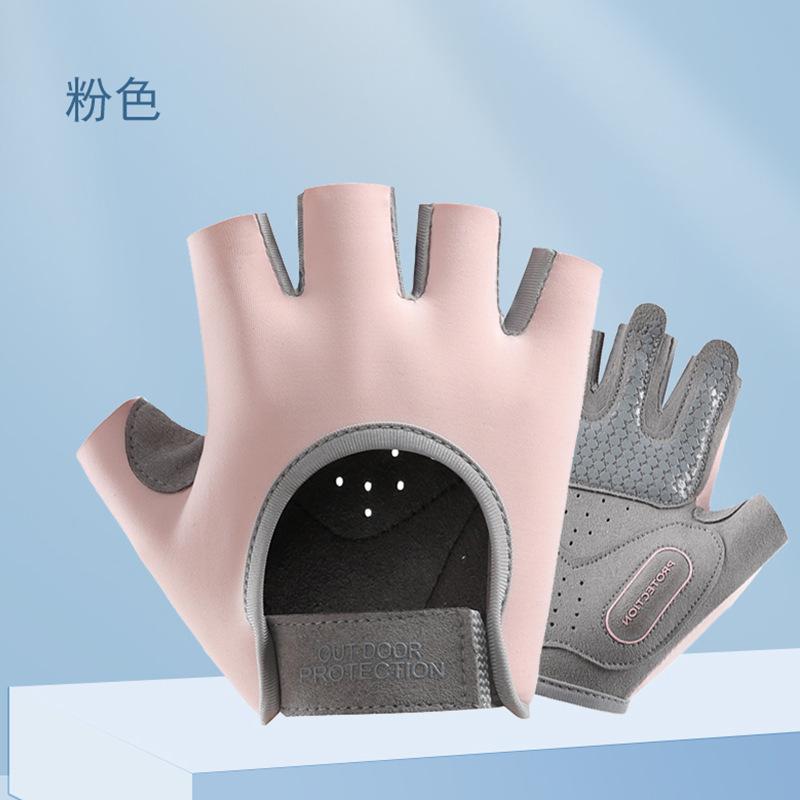 

Sports Gloves Outdoor Men s Women s Fitness Bicycles All Finger Cycling Anti Slip Shock-absorbing Touch Screen M розовый