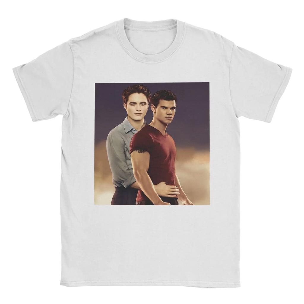Novelty Twilight Jacob Edward TShirt Unisex Women Round Neck Cotton T Shirt Short Sleeve Tee Shirt Summer Clothing
