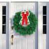 Red Christmas Bows Outdoor Decorations Large Christmas Tree Top Bow Velvet Wreath with Glitter Gold Edge Front Door Decoration
