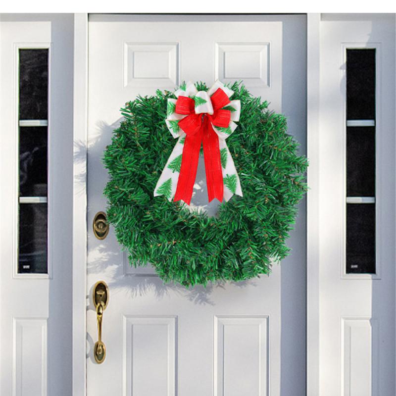 Red Christmas Bows Outdoor Decorations Large Christmas Tree Top Bow Velvet Wreath with Glitter Gold Edge Front Door Decoration