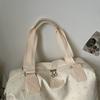 Polka Dot Bow Print Duffle Bag with Sturdy Top Handle Crossbody Strap Large Capacity Weekender Travel Tote