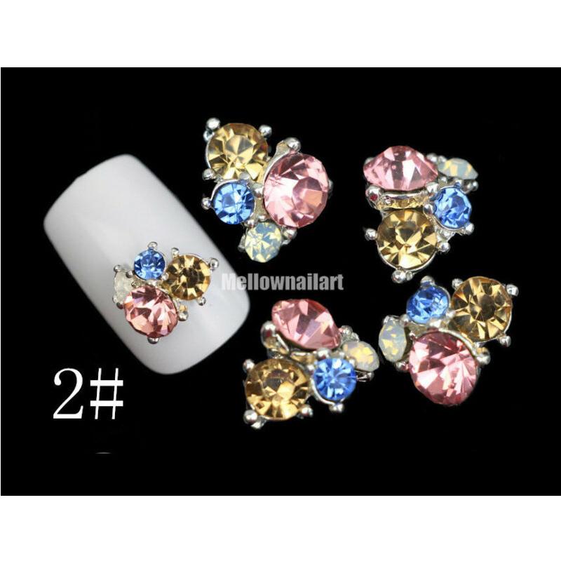 

10 шт. 3D металлические стразы с кристаллами для дизайна ногтей, шпильки, блестящий декор для телефона, сделай сам