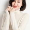 100% Pure Wool Slim Fit High Neck Sweater for Women - Autumn/Winter Fashionable Base Layer