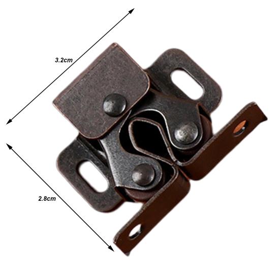 1 set Skåpdörrlås Inbyggd fjäder Rostskyddad Elektropläterad Justerbar Enkel installation Multifunktionsjärnskåp Spärr Skåpdörrlås