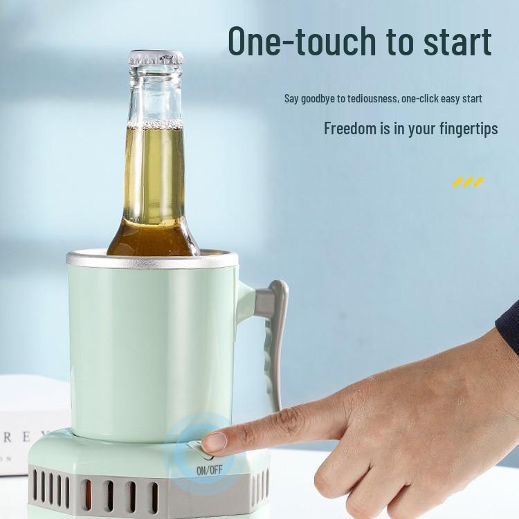Portable Mini Beer & Beverage Cooling Cup for Car, Dorm, Office, or Outdoor Use