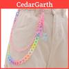 Hip Hop Style Acrylic Belt Chain With Colorful Charms And Double Ring Design For Adults