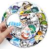 50 Fishing Graffiti Stickers Personalized Cartoon Outdoor Decoration Water Cup Suitcase Fishing Box Stickers