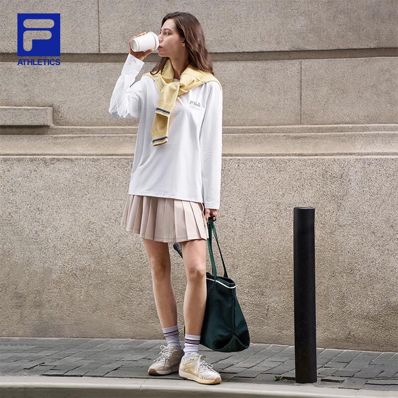 FILA Unisex Round Neck Moisture-Wicking Long Sleeve T-Shirt