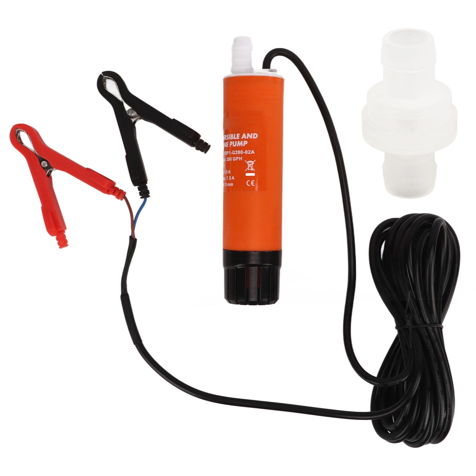 

12V Boat Bilge Pump 280GPH Low Noise Portable Inline Submersible Pump for RV Yacht Marine