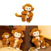 Gold Silk Monkey Plush Toy With Realistic Design For Kids And Collectors