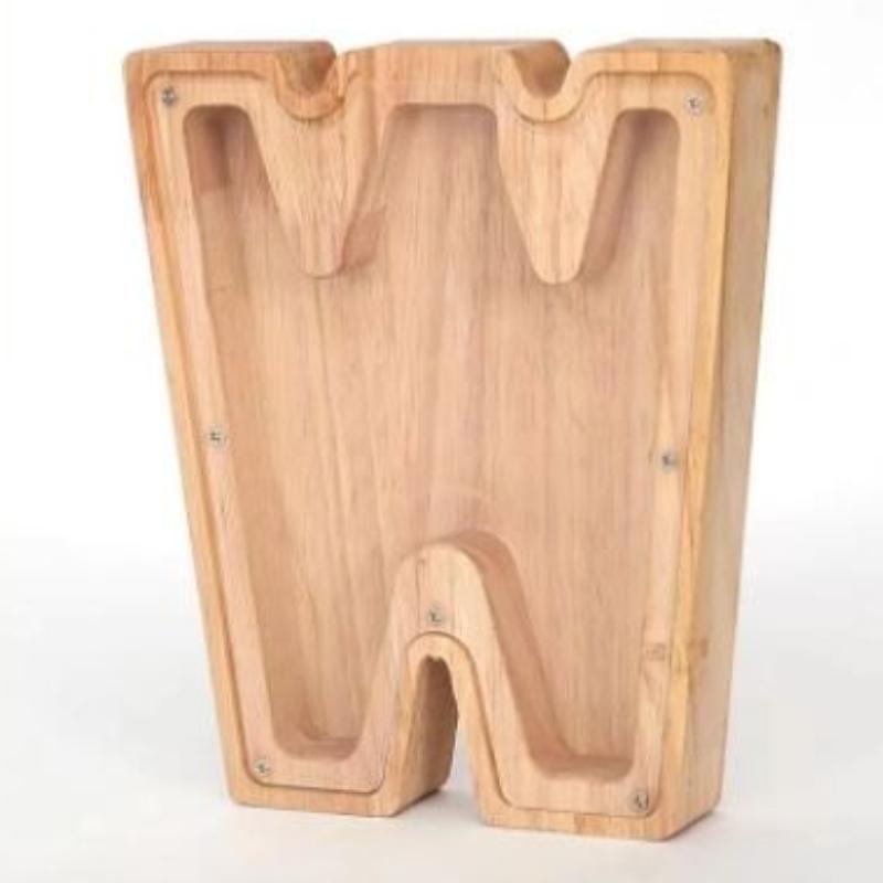 Wooden Letters Piggy Bank DIY Creativity Coin Banknotes Children's Money Box Funny Money Organizer Storage Box Home Decors
