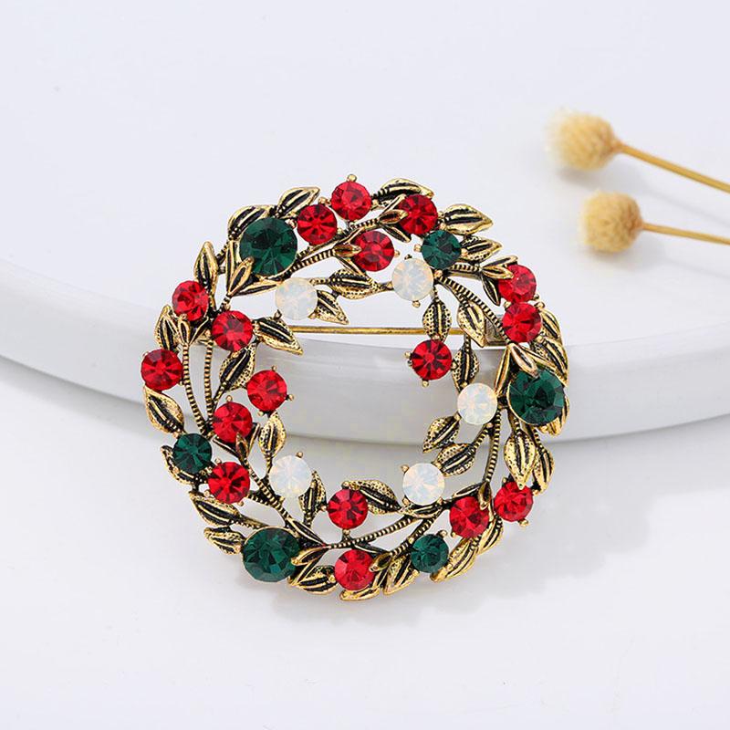 1 шт. булавка на лацкан сапог цинковый сплав гирлянда воротник булавка Санта-Клаус рождественская брошь булавка ювелирные изделия рождественский подарок изысканный снеговик