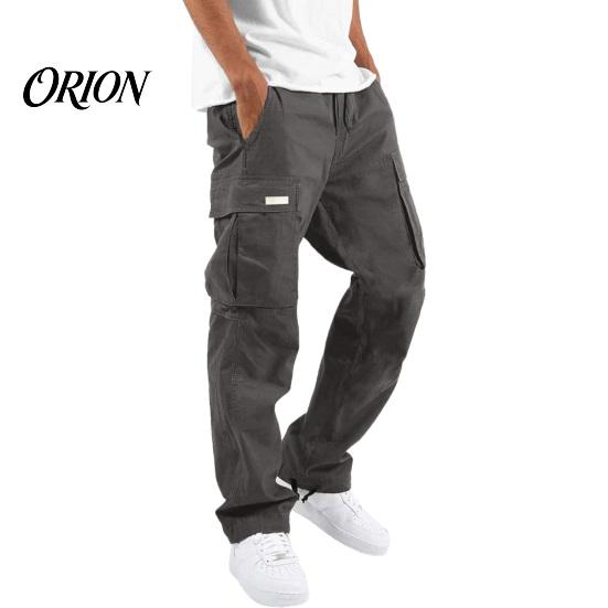 Weiche Hautfreundliche Lounge-Hose Herren Cargohose, Lockere Passform Jogginghose mit Verstellbarem Kordelzug Stylischer Hip-Hop-inspirierter Bündchen, Mehrere Taschen,