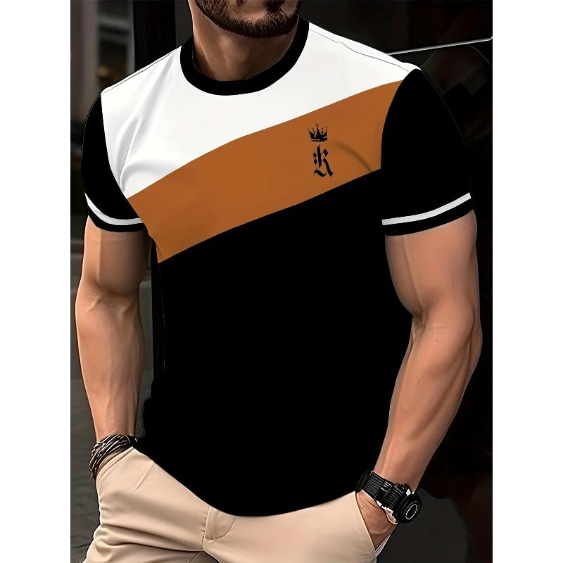 Herren Kurzarm Mode Einfache Oberteile Locker Vielseitige T-Shirts Herren