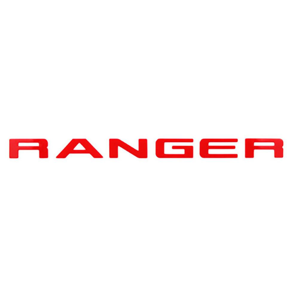 HXGR1 Grille Top Logo Letter For Ford Ranger Grills RANGER 3D Emblem Original Size ABS Sticker With Glue Chromium Styling 6 Color