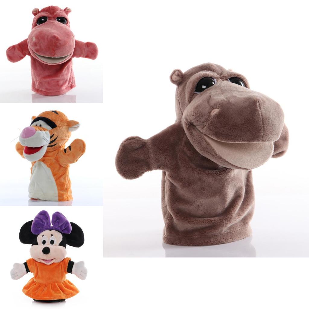 Wholesale Plush Toy Hand Puppet Cartoon Animal Doll With Movable Mouth Interactive Toy For Kindergarten And Parent-child Interaction 25cm Tall