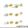 Stainless Steel Stud Earrings with Four-pronged Zirconia - Stylish and Simple, Perfect for Both Men and Women As Personalized Small Earrings.