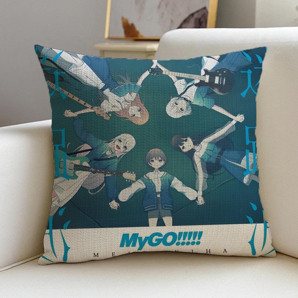 B-Bang Dream! It'S M-Mygo Cushion Cover Natural Linen Pillowcase Set, All-In-One Decor For Sofa, Bedroom & Chair