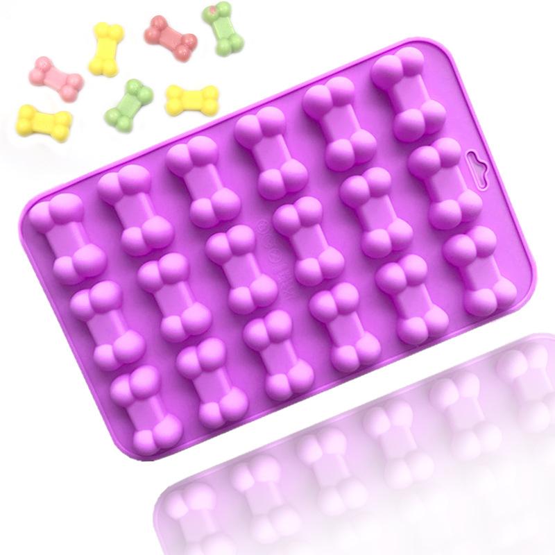 Dog Paw Bone Mold Pet Frozen Treats Silicone Mould Puppy Cat Print Treat Moldes De Silicona Baking Accessories Cupcake Topper