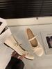 Inner Height Increase French Gentle Mary Jane Single Shoes Women's Shoes 2025 New Spring Bow with Skirt Evening Shoes