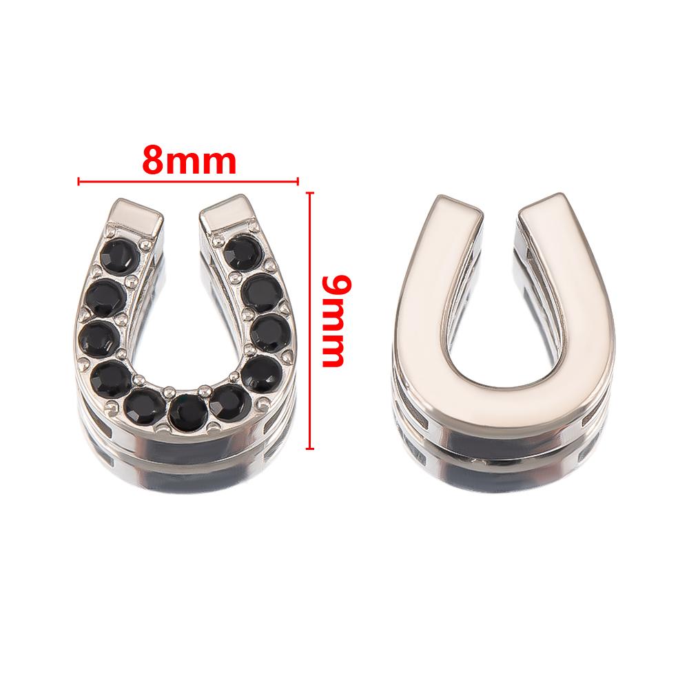 

2pcs Multi Shaped Inlaid Rhinestone Stainless Steel Bead 18k Vacuum Plated For DIY Women s Pendant Accessory Loose Bead Material 2pcs
