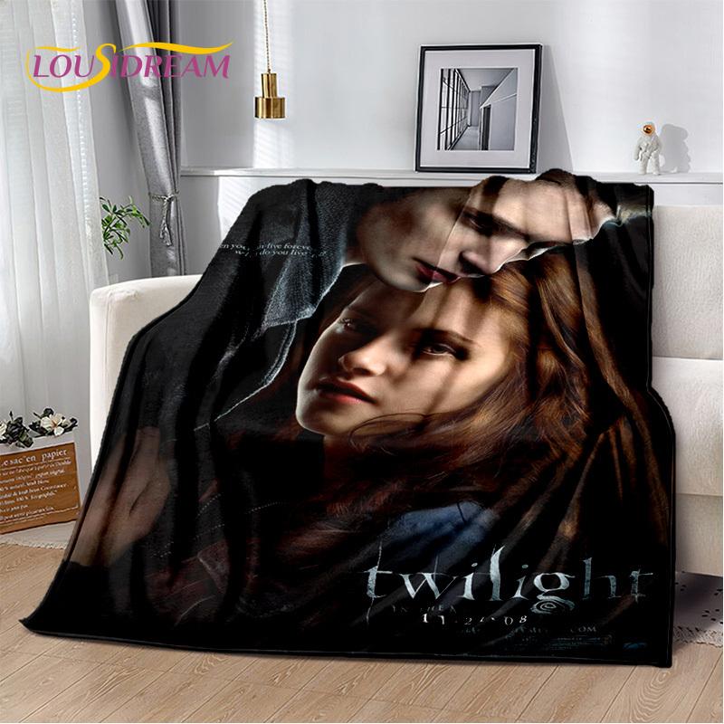 Twilight Saga Series Edward Bella Movie Soft Blanket,Soft Throw Blanket for Home Bedroom Bed Sofa Picnic Travel Cover Child Gift