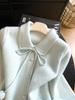 Chic Women's Winter Knit Cardigan with Pom-poms - Stylish and Versatile Design