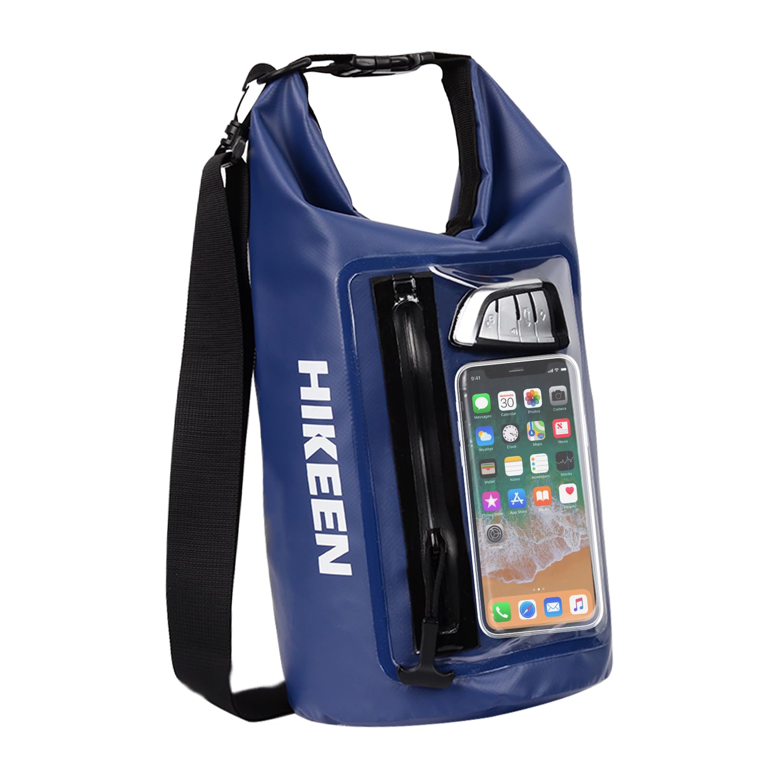 

Водонепроницаемый мешочек Hikeen Сухой мешок Водонепроницаемый чехол IP68 Большая вместимость Легкий Новый материал Водонепроницаемый Пылезащитный Тип бочки 5 л для Каякинга Лодки