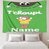 Custom Name Tchoupi Print Tapestry, Backdrop, Easy Setup, Ideal for Bedroom, Office & Living Room, with Aesthetic Wall Hanging Decor.