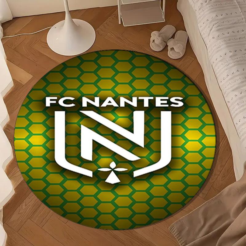 Fc Nantes Crest Design Round mat, Anti-slip Circle Carpet Chair rug For livingroom,Bedroom, doormat home decor Gift Christmas Gifts