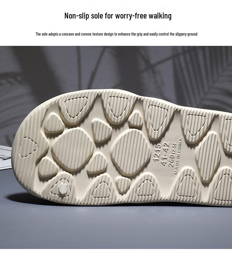 Men's Outdoor Thick-Soled Slippers: Comfortable, Wear-Resistant, Lightweight Sports Sandals for Indoor/Outdoor Use.