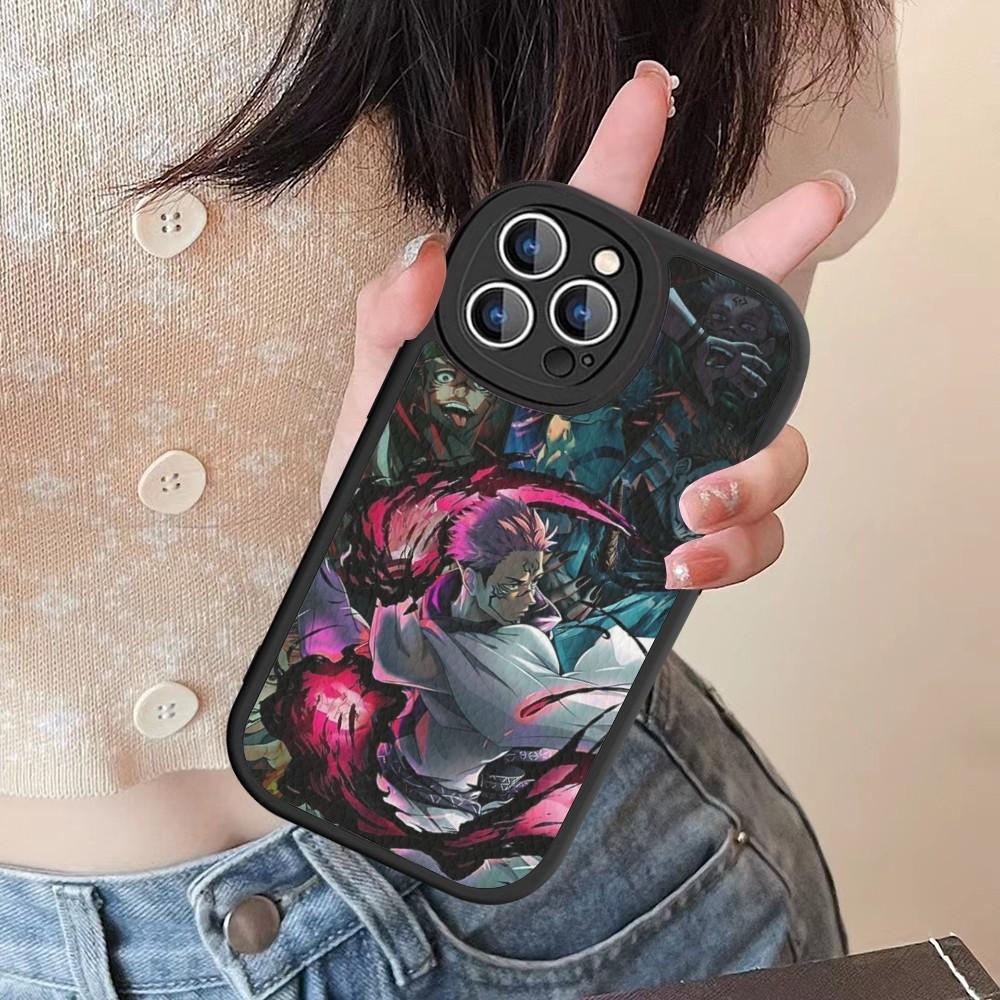 Jujutsu Kaisen Ryomen Sukuna Phone Case Hard Leather For IPhone 16 15 14 13 12 Mini 11 14 Pro Max Xs X Xr 7 8 Plus Fundas