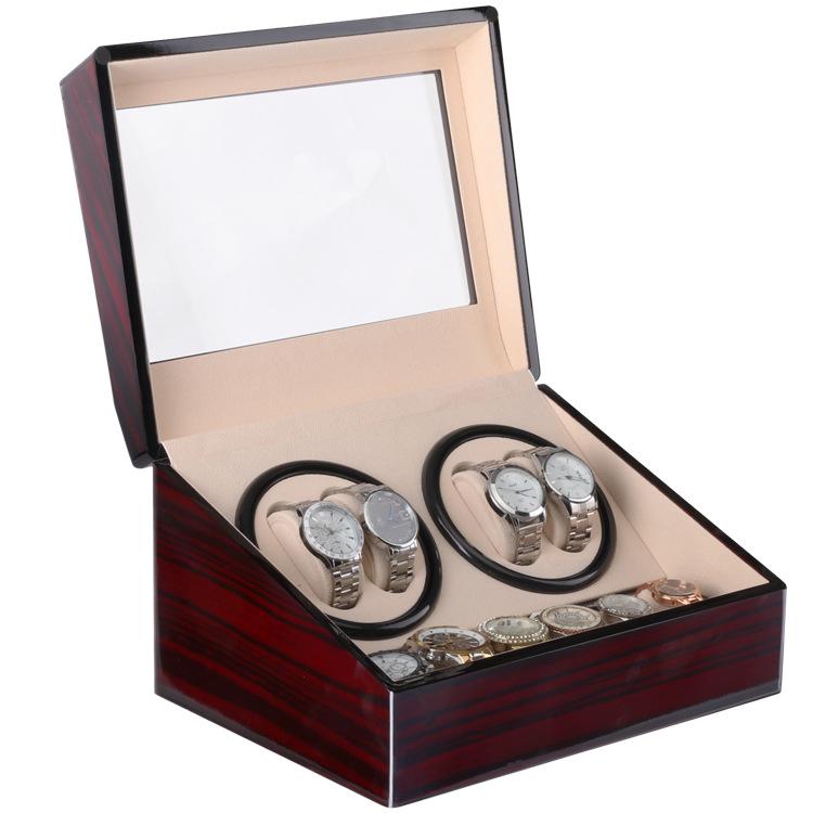 Automatic Piano Lacquer Watch Winder: Electric Motor Box for 4+6 Watches