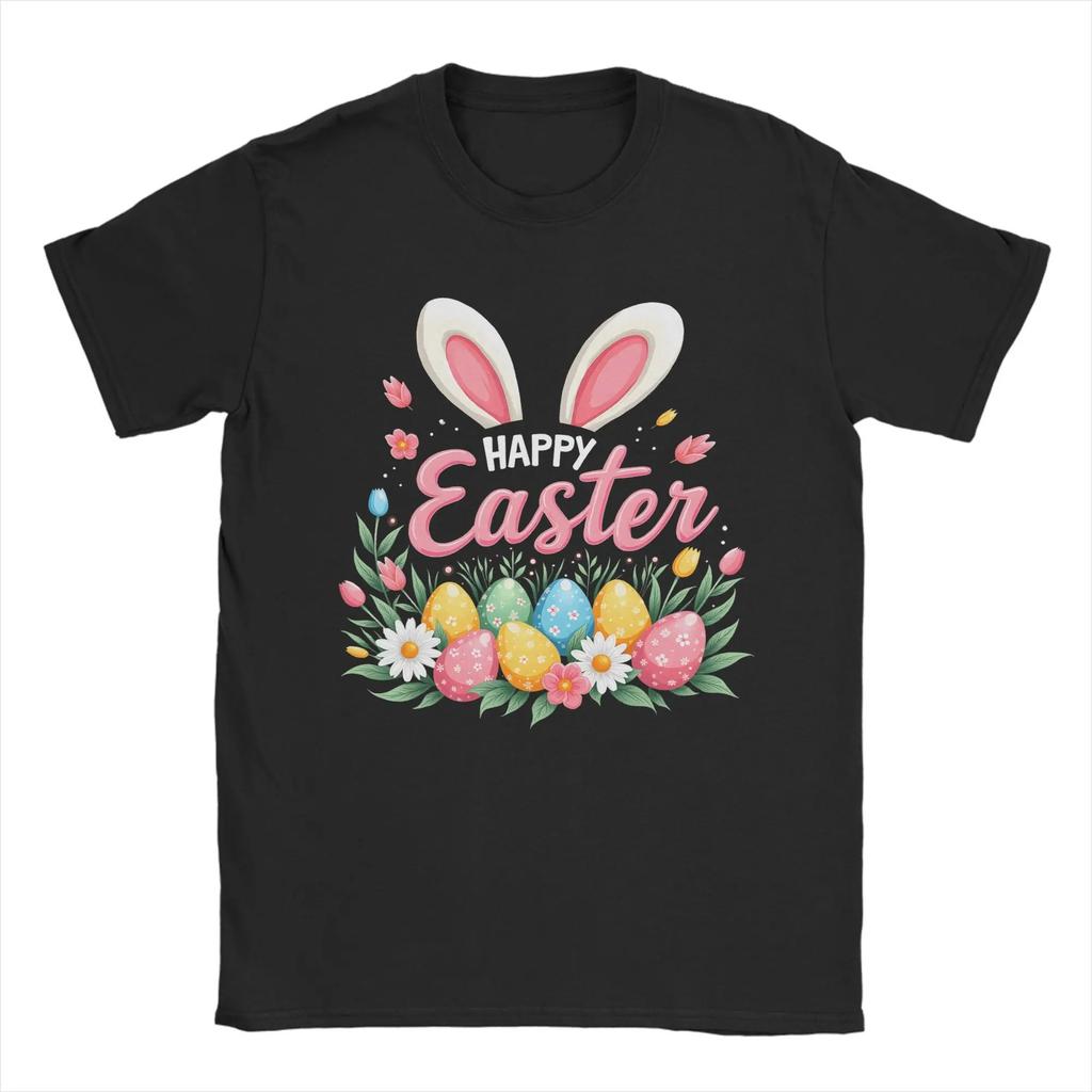 Dabbing Bunny Easter Day Rabbit Happy Easter T Shirt Womens Unisexs Casual TShirt Round Neck Tee Short Sleeve Clothing Versatile