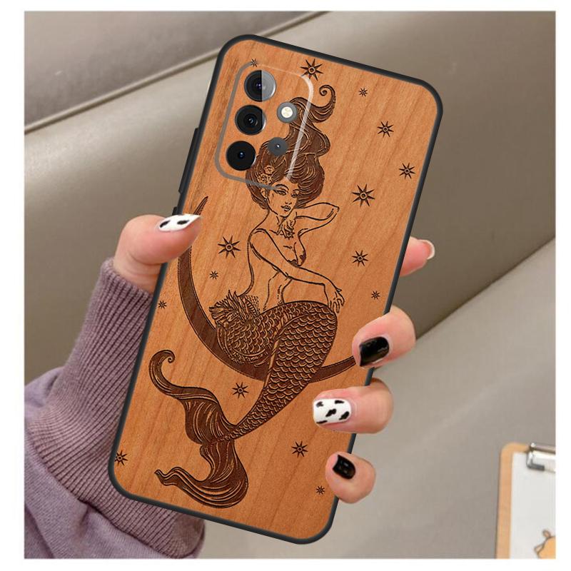 Buddha Jesus Guadalupe Wood Case For Samsung Galaxy A34 A54 A14 A06 A16 A26 A36 A56 A12 A32 A52 A13 A33 A53 A15 A35 A55