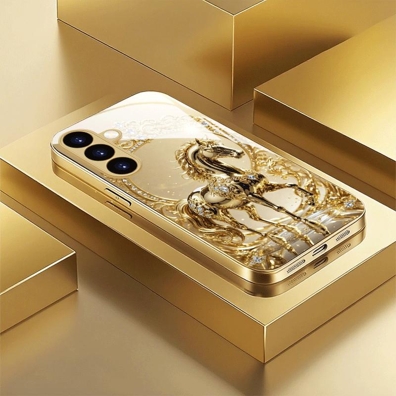 

Creativity unicorn High-end PhoneCase Electroplated Glass PhoneCase for Samsung Galaxy S26 S25 S24 S23 S22 S21 FE,Ultra,Plus For Galaxy S22 Ultra
