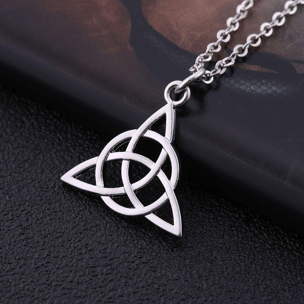Teamer Witch Knot Pendant Necklace For Women Viking Irish Celticss Knot Magic Wicca Necklaces Jewelry Valentine Gifts Wholesale
