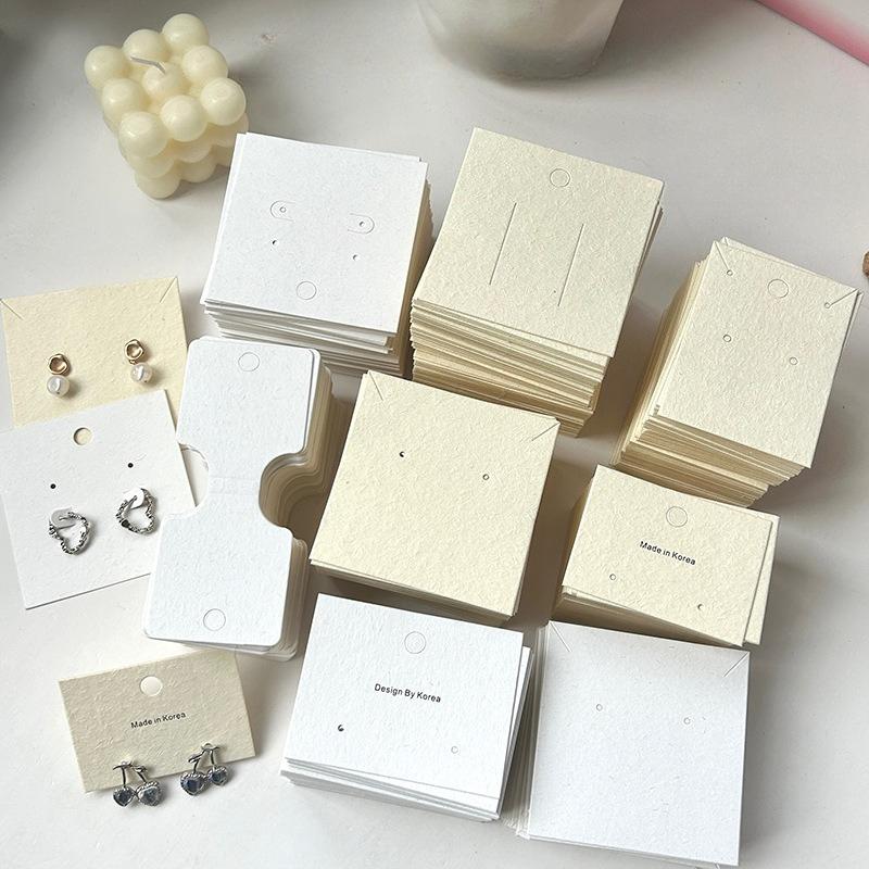 Fashionable and Minimalist Accessory Cardstock Earrings and Necklaces Display Card Hairbands Hair Clips Packaging Paper Cards Jewelry Back Cardboard