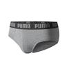 Puma Letter Logo Breathable Sweat-Absorbing Comfortable Mid-Rise Triangle Underwear 3-Pack Men underwear Gray Black 701226938-002