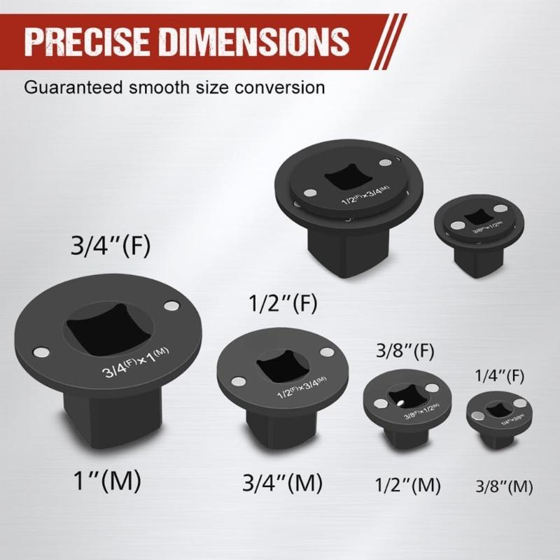 4Pcs Lower Profile Impact Conversion Set High Carbon Steel Construction For Limited Areas And Demanding Applications
