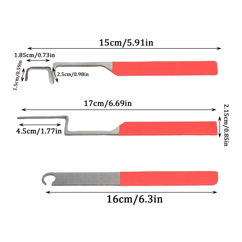 3-pack Praktiskt Låst Fönsteröppningsverktygsset Stadigt Korrosionsbeständigt Stål Fönsteröppnare Med Bekvämt Grepp