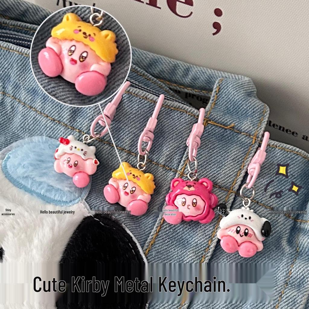 Cute Kirby Keychain - Funny Cartoon Star Backpack Pendant for Best Friends